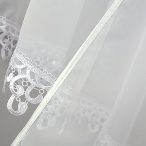 La fábrica proporciona cortinas transparentes de estilo simple, una pieza de 400*150cm, para decoración de sala de estar y bodas - Product Image 4