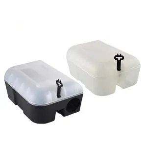 Plastic Carton Packing TRAPS Mice Box Bait Station Products to Kill The Mice Multi Catch Containers for Mice White, Black 5.5cm