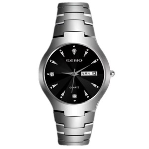 Nouvelle montre à quartz en alliage or rose élégante et minimaliste de luxe personnalisée, double calendrier, résistante à l'eau 50M, pour couple romantique - Product Image 4