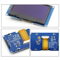 Pantalla OLED de 2.42 Pulgadas y 7 Pines, Resolución 128*64, Interfaz SPI IIC, Controlador SSD1309, Módulo OLED Blanco, Azul, Amarillo