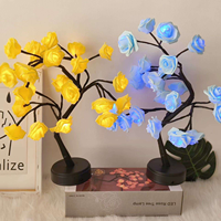 Grenzüberschreitend Beliebte DIY LED-Rosenbaum-Lampe USB-betrieben Wohnzimmer-Nachtlicht Feiertagsgeschenk Innendekoration