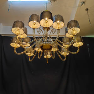 יד מפוצץ זכוכית נברשת מדורה זכוכית תליון אורות מנורת מנורת תליית נברשת יוקרה הוביל נברשת - Product Image 2