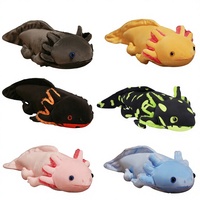 Boneka Dinosaurus Heksagon Axolotl Lintas Batas dengan Isian Kapas PP, Hadiah Hari Anak yang Lucu untuk Usia 14 Tahun ke Atas