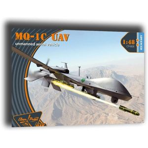Kit de modèle en plastique transparent pour drone MQ-1C à l'échelle 1/48 avec pièces photoémaillées, gris, 113 pièces - Product Image 5