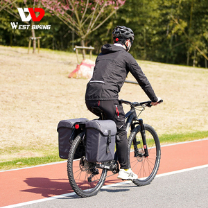 Sacoche de Selle Double Arrière WEST BIKING 35L pour VTT et Vélo de Route, Grande Capacité, en PVC, pour Cyclisme en Extérieur - Product Image 4