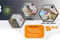 Jouet dinosaure télécommandé pour enfants Rc Dinosaure jurassique marche électrique avec lumière de détection tactile spray musical pour jouer aux enfants