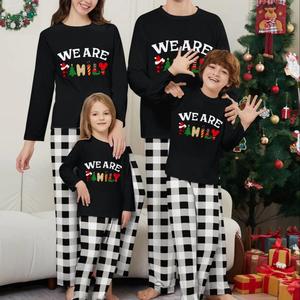 Op maat gemaakte groothandel Kerstpyjama's Santa lange mouwen Kerstpyjama's familieset - Product Image 1