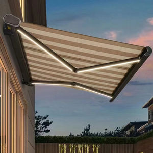 Auvents à bras incurvé rétractables en alliage d'aluminium pour l'extérieur Balcon pliant télescopique Façade de cour pour la protection contre la pluie - Product Image 2