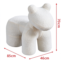 Fauteuil d'appoint en forme de poney, canapé créatif pour enfants, ornement décoratif pour le sol de la maison, cadeau de pendaison de crémaillère pour le salon