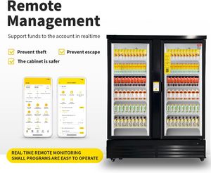Grand distributeur automatique avec paiement POS/NFC, armoire réfrigérée double porte en libre-service - Capacité de 864 bouteilles. - Product Image 4