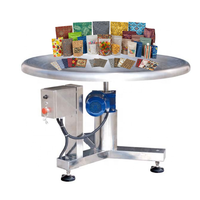 Table de collecte de sacs rotative automatique en acier inoxydable pour systèmes d'emballage à la fin de ligne