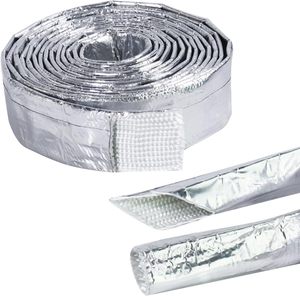 Funda de fibra de vidrio de <span class=keywords><strong>aluminio</strong></span> personalizada, funda trenzada de alta temperatura para protección de cables - Product Image 1