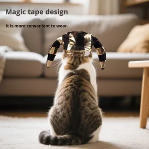 गोल्ड फिरौन एजिप्टियन डिजाइन हेलोलीन शीतकालीन पर्यावरण के अनुकूल पॉलिएस्टर कुत्ते पार्टी टोपी ठोस पैटर्न प्रिंट एक्सेसरी - Product Image 3