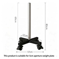 PINJIAN Étagère à assiettes pliable moderne en métal avec roulettes pour salle de sport à domicile