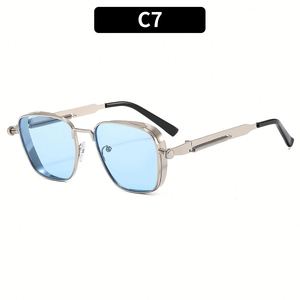 Gafas de Sol de Moda con Logotipo Personalizado para Hombre y Mujer, Gafas de Sol de Alta Gama, Elegantes, con Protección UV400, Metálicas, Estilo Punk, para Conducir - Product Image 4