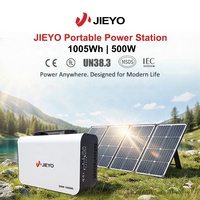 Station d'alimentation portable JieYo 500W 1005Wh LiFePO4 avec onduleur bidirectionnel et BMS, 5000 cycles, pour secours d'urgence et travaux extérieurs