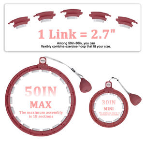 18 Knot Ağırlıklı Akrilik Egzersiz Çemberi 360 Derece Dönüş Büyük Beden Akıllı Bel Egzersiz Halkası Yetişkinler İçin Kilo Verme - Product Image 2