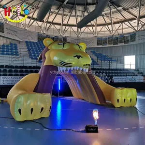 Inflatable Entrance Tunnel Giant Inflatable Helmet Lion Mascot Inflatable Entrance Tunnel Inflatable Tiger Tunnel For Football Events