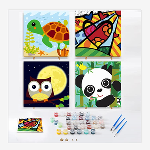 Pintura fácil <span class=keywords><strong>por</strong></span> números para principiantes, pintura acrílica <span class=keywords><strong>por</strong></span> números para niños, decoración de pared - Product Image 3