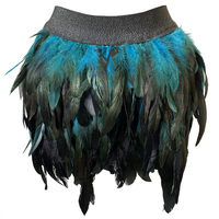 Vêtements de pole dance sexy en plumes, tenues de strip-teaseuse pour femmes, vêtements de danse, jupe en plumes exotique