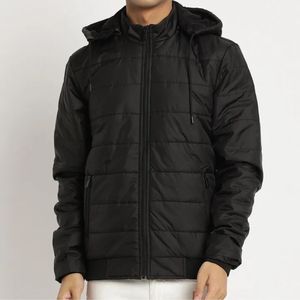 Chaqueta Acolchada con Capucha y Cremallera Personalizada para Hombre, Chaquetas de Invierno de Alta Calidad con Servicio OEM - Product Image 1