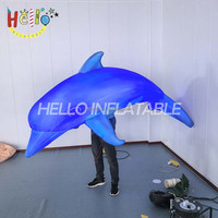 Costume de dauphin gonflable portable personnalisable pour les défilés, les spectacles et les activités de carnaval