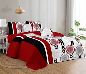 Prezzo a buon mercato 3 pezzi di alta qualità completamente trapuntato ricamo trapunta set di biancheria da letto coloful set di trapunte di lusso eco-friendly lenzuolo - Product Image 2