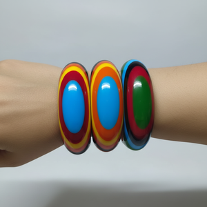 Bracelet en résine peint à la main-Style classique 11mm Largeur de bande Application de mariage Personnalisable Nouvelle forme Bonne qualité Top - Product Image 1