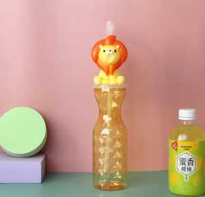 M32 Wegwerp Plastic Slush Yard Lange Cups 500Ml Pet Cartoon Plastic Drinkbeker Met Stro - Product Image 6