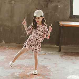 เสื้อยืดแฟชั่นทันสมัยสำหรับเด็กชุดพิมพ์ลายเสือดาวสำหรับเด็กผู้หญิงสินค้าใหม่กำลังมองหาผู้จัดจำหน่าย - Product Image 3