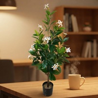 Arbre artificiel en pot à fleurs d'oranger, plante à fleurs d'agrumes pour la décoration intérieure de la maison, de l'hôtel, du bureau, aménagement paysager intérieur, vente en gros d'usine