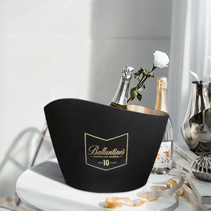 Nhấp nháy <span class=keywords><strong>LED</strong></span> <span class=keywords><strong>Ice</strong></span> <span class=keywords><strong>Bucket</strong></span> Hollow Out Logo New thiết kế nhựa xô đá cho rượu sâm banh chai rượu vang - Product Image 5