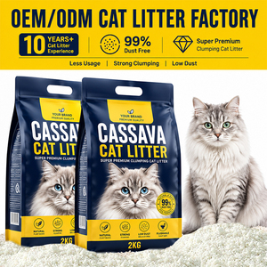 Arena para <span class=keywords><strong>Gatos</strong></span> de Yuca Natural a <span class=keywords><strong>Precio</strong></span> de Fábrica, Aglomeración Fuerte, Sin Polvo, Ecológica, Desechable por el Inodoro, Blanca, 2.5kg, Suministros para Mascotas - Product Image 1