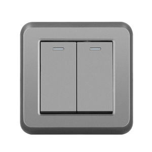 Interruttori per PC produttori europe 2 gang 2 vie nero/bianco/oro nuovo design interruttore decorativo per parete - Product Image 1