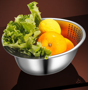 Escurridor de Frutas y Verduras para Cocina Syh250, Tazón Colador de Metal, Acero Inoxidable, para Lavar Arroz con Orificios Laterales - Product Image 6