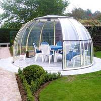 Dôme de jardin transparent en polycarbonate, maison à bulles étoilée, tente igloo pour salon et événements