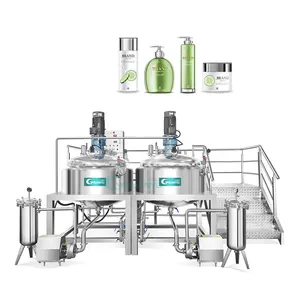 Vacuum External Homogenizing Mixer Fluid Paste Cream Cosmetic Lotion Making Machine Detergent Sanitizer Blending Equipment