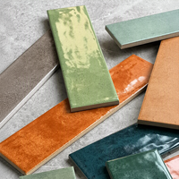 Carreaux rectangulaires brillants 75x300mm (3x12 pouces) en céramique décorative pour murs d'hôtels, villas et restaurants – Idéal pour les projets intérieurs