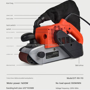 Ponceuse à bande portable 4 pouces pour le travail du bois, 1600W, vitesse variable, électrique filaire, mini ponceuse à bande large pour le bois - Product Image 3