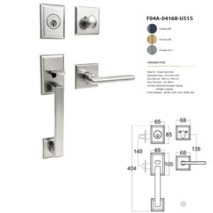 Serrure de porte intérieure en cuivre massif pour villa de luxe européenne, finition or 24 carats, motif floral sculpté, pour chambre à coucher, directement de l'usine - Product Image 1