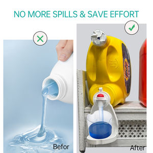 Elegante soporte de bambú para detergente para ropa, respetuoso con el medio ambiente, capacidad para 2 botellas - Product Image 5