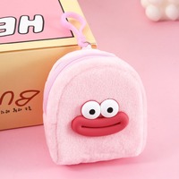 Lote al por mayor de llaveros de animales de peluche Kawaii, monederos bonitos de gatitos y conejitos, bolsas de almacenamiento, monederos de felpa, regalo para niñas