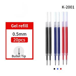 <span class=keywords><strong>Ricariche</strong></span> per Penne Gel di Alta Qualità Marca Zhixin, Punta 0.5mm, Inchiostro Blu/Nero/Rosso, Penna a Sfera in Plastica per Ufficio e Scuola - Product Image 2