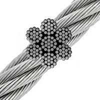 Câble en acier de haute qualité EN12385-4 6X36WS 6X37 6X19 19X7 pour traction et levage, galvanisé/brillant