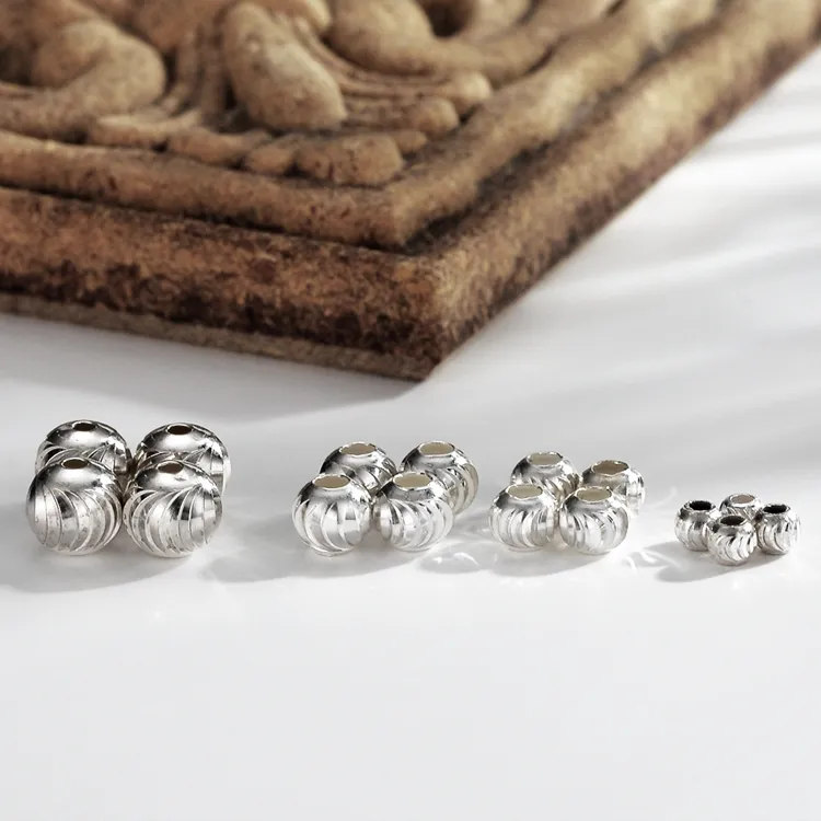 925 Sterling Silver Scimitar Beads Isolator Bead bahan DIY perhiasan untuk Gelang membuat kalung