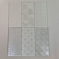 Verre gaufré à chaud de style minimaliste pour cloisons de salle de bain, décoration de hall d'entrée, cheminées et salons