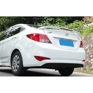 Para Hyundai Verna auto Spoiler 2010-2015 Material de ABS Primer Color ala trasera acento Hyundai auto Spoiler cola una luz de freno