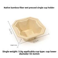 Porte-gobelet jetable en bambou biodégradable et compostable, écologique, imperméable, portable, avec filtre à boisson, compatible micro-ondes