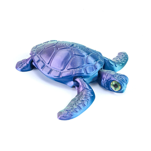 Juguete de Tortuga Marina Realista Pequeña Impresa en 3D con Articulaciones Móviles, de Plástico y Vidrio, Diseño Temático Animal Transfronterizo, Requiere Ensamblaje - Product Image 3