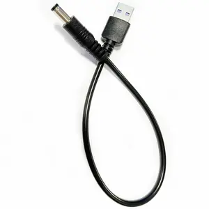 Cabo de alimentação do carregador adaptador USB para DC Conversor intensificador com fio reto de PVC isolado de saída de 5V a 12V DC